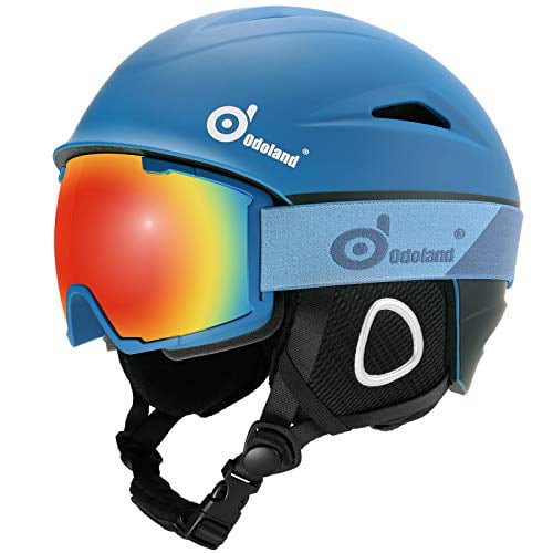 Sports Helmet and Protective Glasses Odoland Snow Ski Helmet and Goggles Set for Kids and Adult Motorcycle Cycling Snowboarding Shockproof/Windproof Protective Gear for Skiing Snowmobile 
